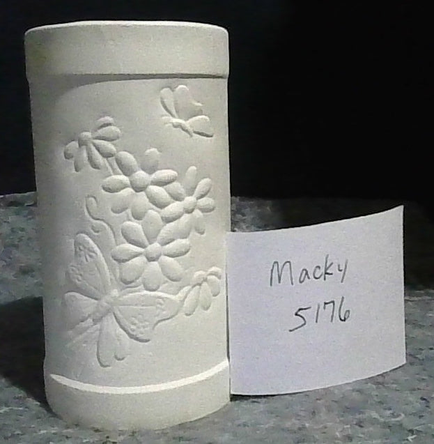 Butterfly daisy Canister, vase, or crock Macky 5176