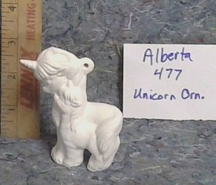 Unicorn Christmas Ornament  Alberta 477