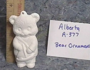 Bear Christmas Ornament Alberta A-377